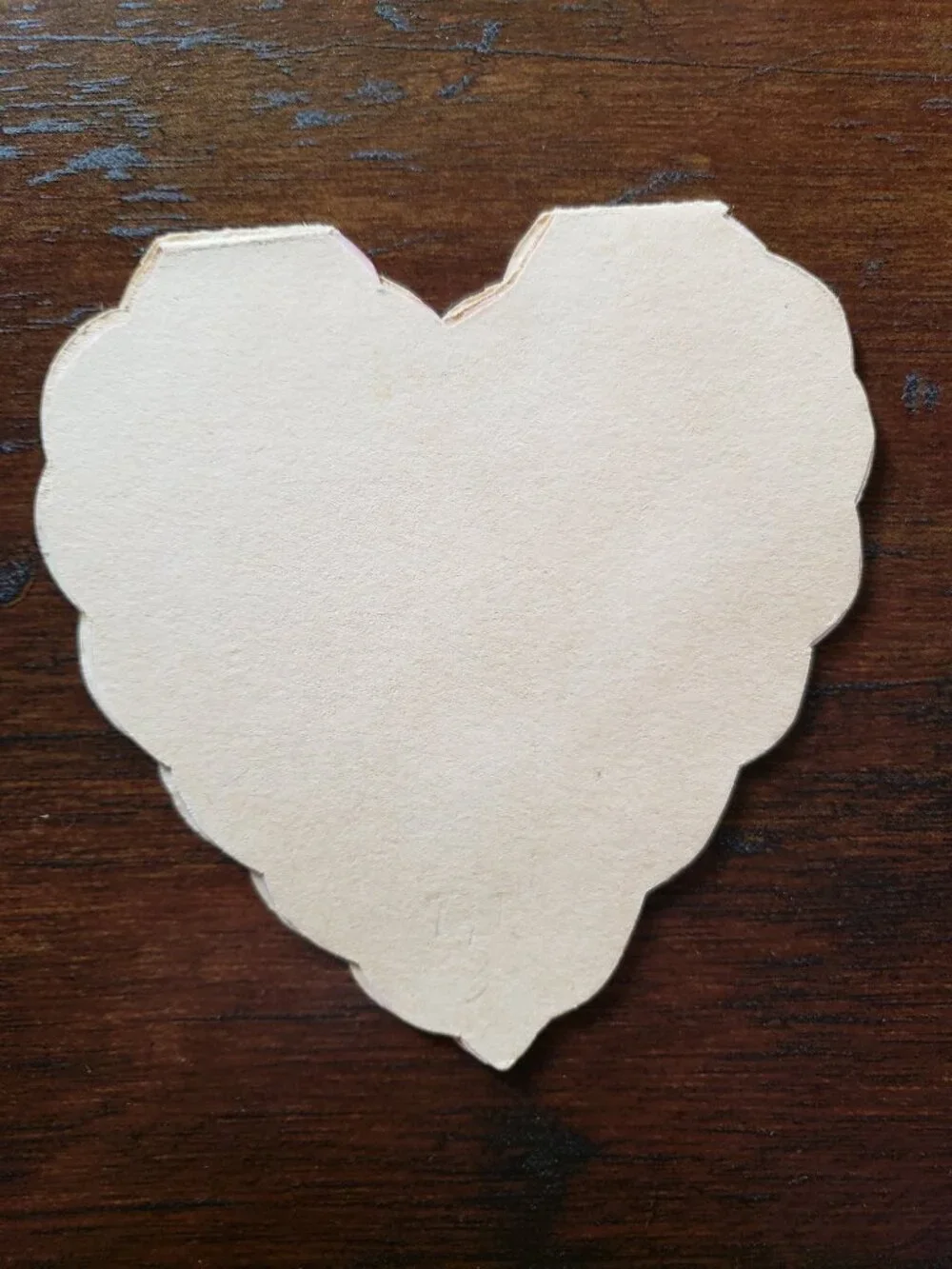 1940's Die Cut HEART SHAPE TWO BEARS 
